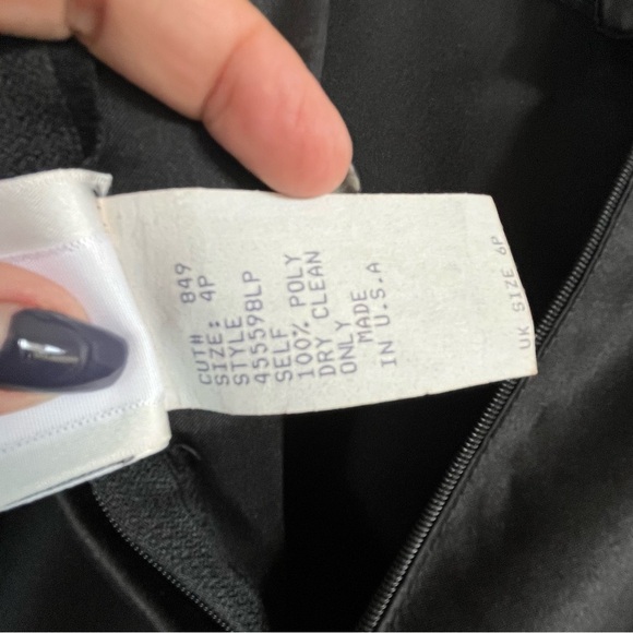 VTG Tadashi Shoji Black Elegant Formal Evening Trumpet Fishtail Maxi Skirt SZ 4P - Picture 14 of 15